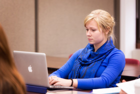 student on laptop