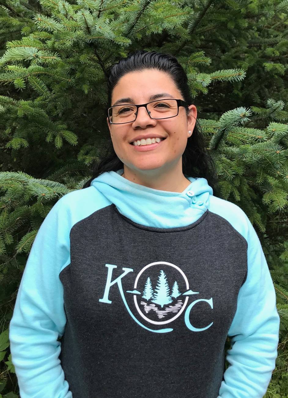 Nancy Castro wearing a Kodiak College hoodie