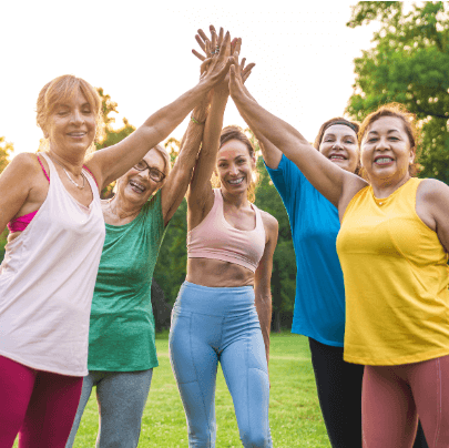 women giving each other high fives