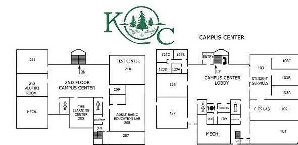 map of the campus center