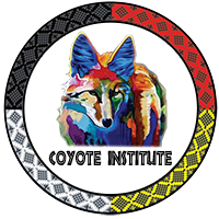 Coyote Institute's logo, an abstract coyote painting