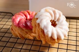 2 iced cruller donuts