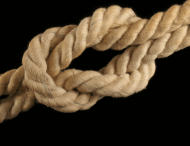 a rope with a knot in it