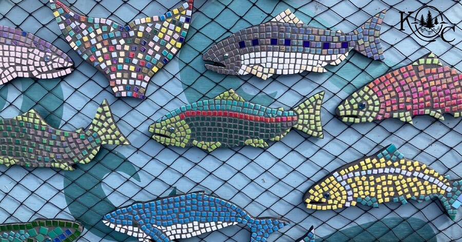 mosaics shaped like fish