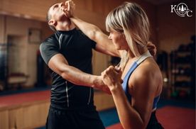 self defense training with a man and a woman