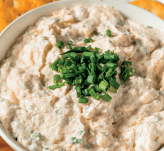 a bowl of smoked salmon dip