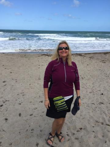 woman standing on the beach